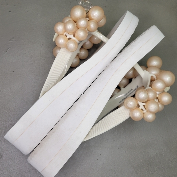 💍💎Platform Wedding Bridal Flipflops Women Size 6 [EUC] with Bubbles - Picture 9 of 17